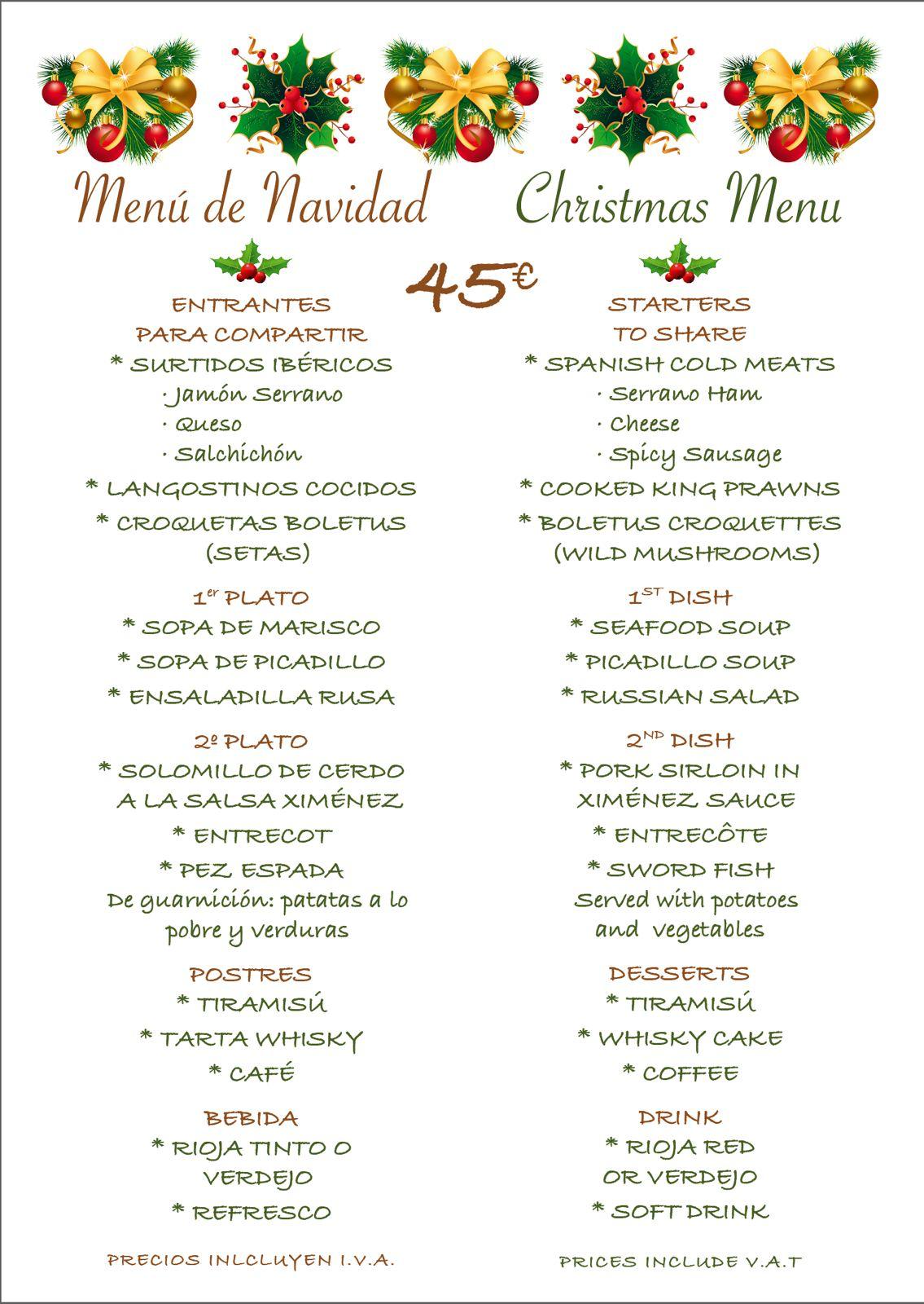 Christmas Menu